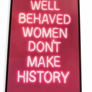 Anthropologie Neon Pink Statement Wall Art